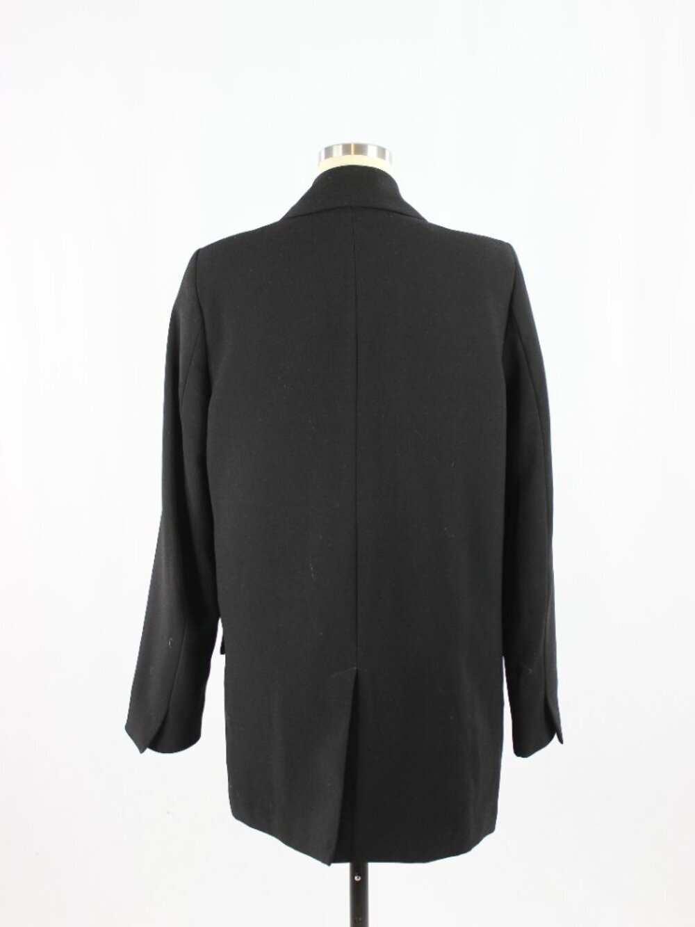 ZARA Black Crepe Double Breasted Oversized Cocoon Blazer Suit Jacket, Size M - Picture 3 of 12